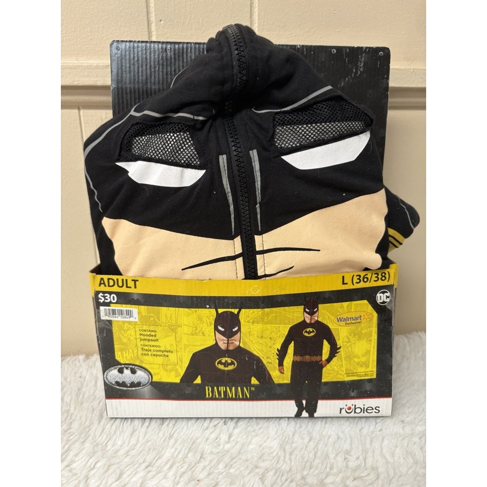 Rubies Batman Hooded Jumpsuit Adult Large Costume Walmart Exclusive DC Comics